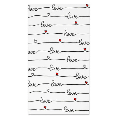 100 Count Valentines Day Love Heart Guest Napkins Disposable Paper Red Hearts Valentine Dinner Napkin for Valentines Wedding Birthday Party Dinner Supplies