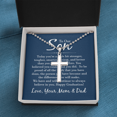 Artisan Cross Necklace with Ball Chain