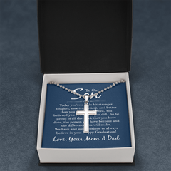 Artisan Cross Necklace with Ball Chain