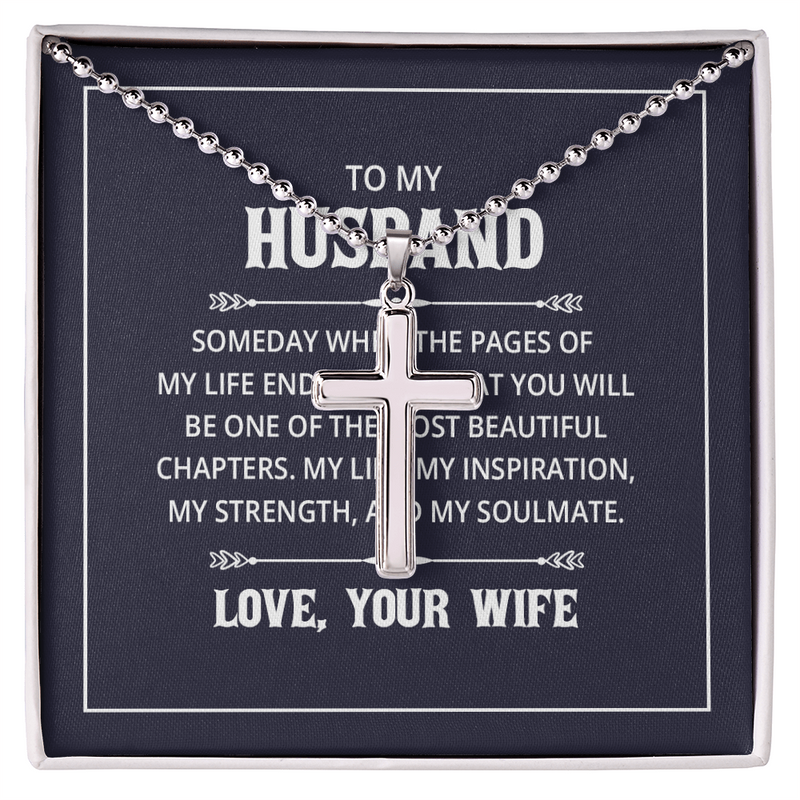 Artisan Cross Necklace with Ball Chain