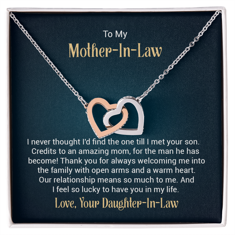 Interlocking Hearts Necklace (Yellow & White Gold Variants)