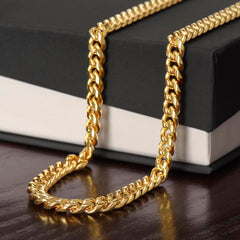 Non-Message Card Cuban Link Chain