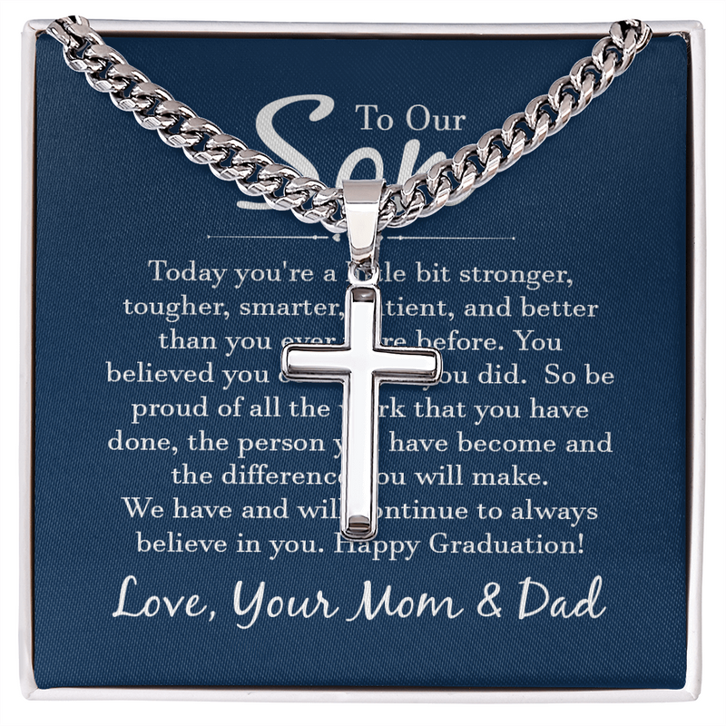 Artisan Cross with Cuban Link Chain