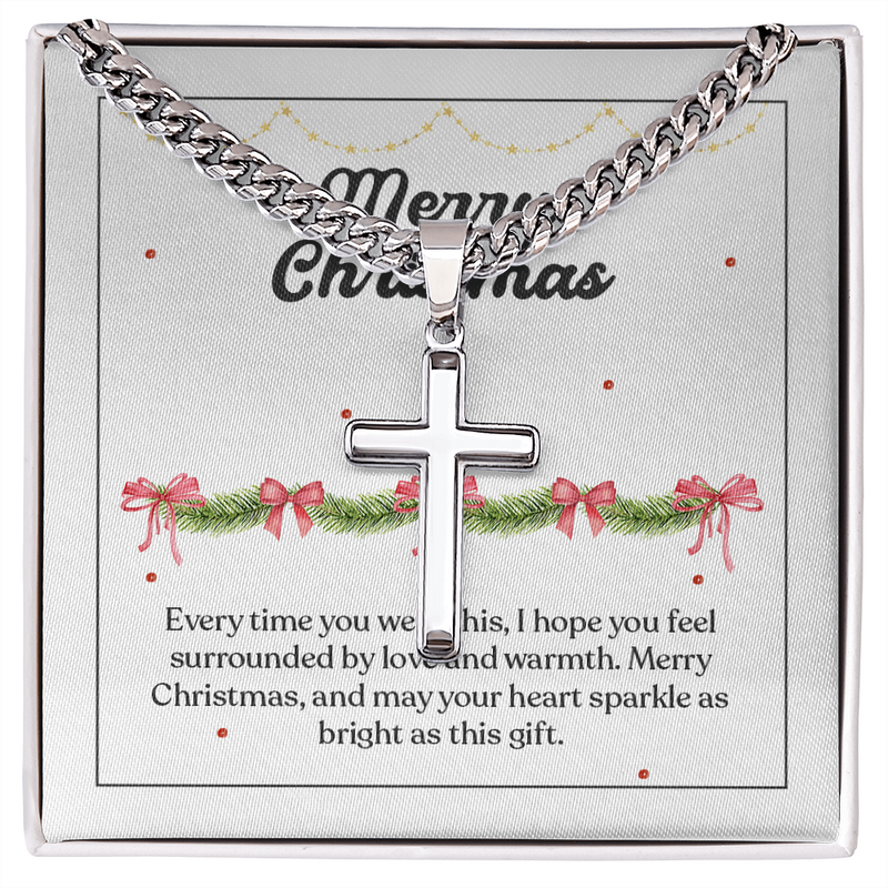 Artisan Cross with Cuban Link Chain