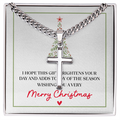 Artisan Cross with Cuban Link Chain