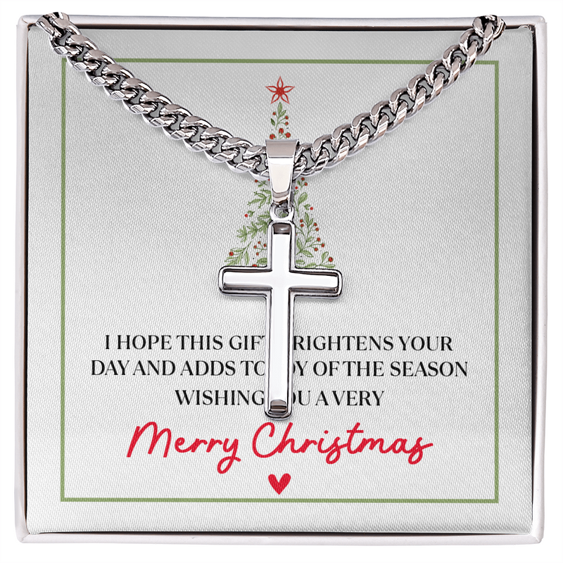 Artisan Cross with Cuban Link Chain