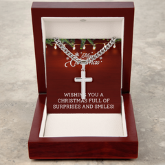 Artisan Cross with Cuban Link Chain