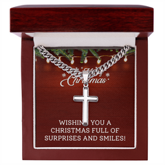 Artisan Cross with Cuban Link Chain