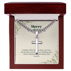 Artisan Cross with Cuban Link Chain