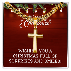 Artisan Cross with Cuban Link Chain