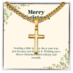 Artisan Cross with Cuban Link Chain