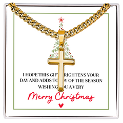 Artisan Cross with Cuban Link Chain