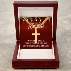 Artisan Cross with Cuban Link Chain