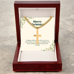 Artisan Cross with Cuban Link Chain