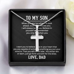 Artisan Cross Necklace with Snake Chain