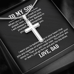 Artisan Cross Necklace with Snake Chain