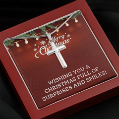 Artisan Cross Necklace with Snake Chain