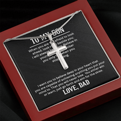 Artisan Cross Necklace with Snake Chain