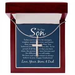 Artisan Cross Necklace with Snake Chain