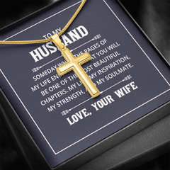 Artisan Cross Necklace with Snake Chain