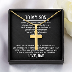 Artisan Cross Necklace with Snake Chain