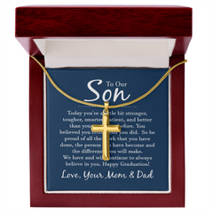 Artisan Cross Necklace with Snake Chain