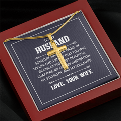 Artisan Cross Necklace with Snake Chain