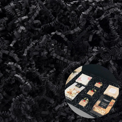 1/2 LB Black Crinkle Paper Filler Shredded Paper for Gift Baskets Crinkle Cut Paper for Christmas Wedding Birthday Anniversaries Valentines Box Bags Gift Wrapping Crafts Decoration WUINOID